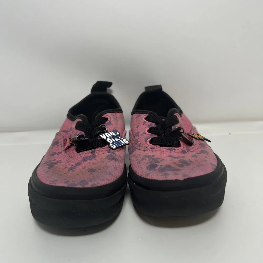 Vans‎ Girl Gang Canvas Slip On Skate Sneakers Kid's Size 10.5 Pink/Black